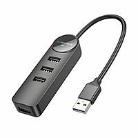 Адаптер Borofone DH5 Erudite 4-in-1 adapter(Type-C to USB2.0*4)(L=0.2M)