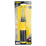 Викрутка з бітами 6 шт. магнітна з прогумованою ручкою, фото 6
