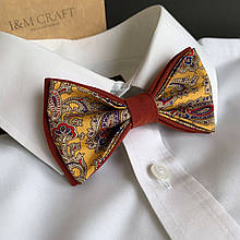 Ексклюзивна краватка-метелик I&M Craft з натурального шовку (0101002LEBR)
