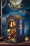 УЦІНКА! ПРИМ'ЯТА КОРОБКА! Бук Нук Magic Market Book Nook 3D пазл дерев'яна головоломка книжковий куточок JTSL-09, фото 10