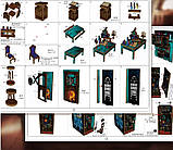 Бук Нук Magic Market Book Nook 3D пазл дерев'яна головоломка книжковий куточок JTSL-09, фото 9