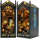 УЦІНКА! ПРИМ'ЯТА КОРОБКА! Бук Нук Magic Market Book Nook 3D пазл дерев'яна головоломка книжковий куточок JTSL-09, фото 11