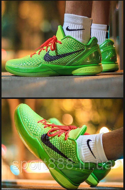 Nike Kobe 6 Protro Grinch Christmas Коби Гринч зеленые мужские