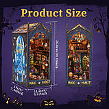 Бук Нук Magic Market Book Nook 3D пазл дерев'яна головоломка книжковий куточок JTSL-09, фото 9