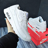 Nike Air Max 90 білі , шкіра кросівки найк аір макс кроссовки аирмакс кросовки