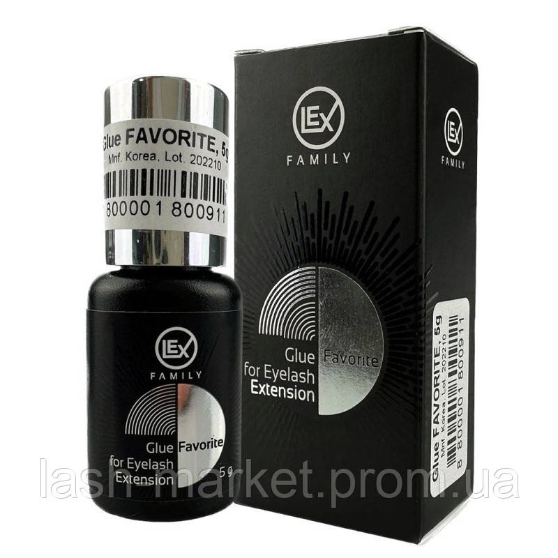 Клей для вій LEX Black Glue FAVORITE, 5ml