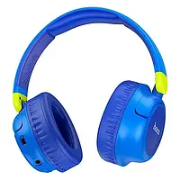 Беспроводные Bluetooth наушники накладные Bluetooth Hoco W43 Blue (packing 32)