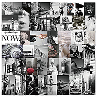 Наклейки на телефон банківську карту, стікери для ноутбука, стікербомбінг естетичні чорні 10шт