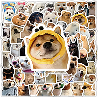 Наклейки на телефон, карту,прикол собаки мем, стикеры для ноутбука, стикербомбинг 10шт