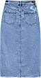 Наймодніша літня джинсова спідниця максі олівець з розрізом та бахромою, фото 5