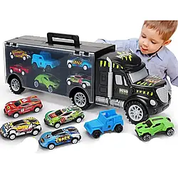 Ігровий набір Транспортна вантажівка та автомобілі Transport Truck and Car Toys