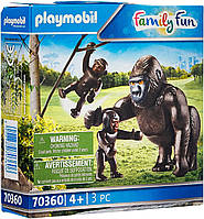 Конструктор Playmobil Family fun "Горилла с детенышами", 3 детали (70360)