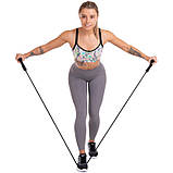 Набір трубчастих еспандерів для фітнесу 5 джгутів Resistance Band Zelart ET-500, фото 7
