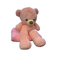 Детский плед 150х120 см с игрушкой Медвежонок розовый Ananasko P321
