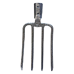 Вила копальні 4 зуба тригранні зуби молоткове покриття |Вилы копательные