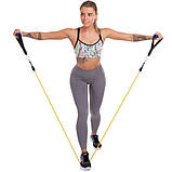 Еспандер багатофункціональний для фітнесу 5 джгутів Resistance Band ET-510, фото 8