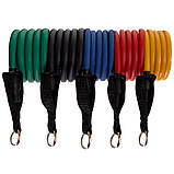 Еспандер багатофункціональний для фітнесу 5 джгутів Resistance Band ET-510, фото 2