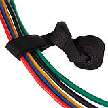 Еспандер багатофункціональний для фітнесу 5 джгутів Resistance Band ET-510, фото 3