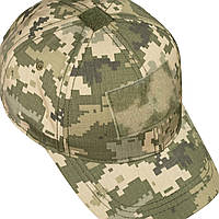 Камуфляжна бейсболка піксель із липучками для нашивок, Армейська літня кепка з регулятором vsk