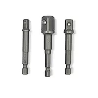 Набор переходников для торцевых головок Haisser PROFI 1/4", 3/8", 1/2" 3 шт 128613