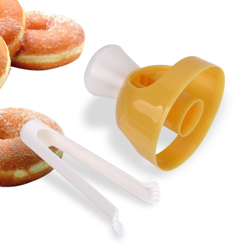 Форма для пончиків та донатів, з щипцями, форма для вирубки пончиків (помаранчевий), фото 1