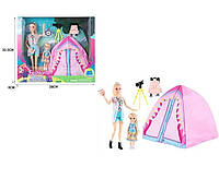 Лялька з донькою ST 5616-9 (Розмір 23см, в наборі 2 ляльки, аксесуари) Лялька з наметом, ігровий набір ляльок