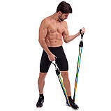 Еспандер багатофункціональний для фітнесу 5 джгутів Resistance Band FI-6333, фото 10