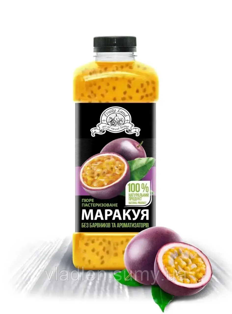 Маракуя з кісточкою пюре Fruity Land пастеризоване,1кг, фото 1