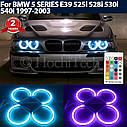Ангельські очі 4 шт Бмв е46 1999-2004 очка bmw e46 2х131мм 2х146 мм LED Cotton, фото 6