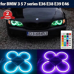 Ангельські Очі 4шт BMW E39 1997-2003 очі БМВ e39 2х131мм 2х146 мм LED