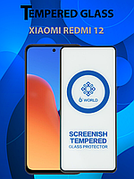 Защитное стекло для Xiaomi Redmi 12 , Ксиоми Редми 12 ( Premium Tempered 6D Glass )