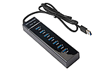 USB 3.0 хаб Розгалужувач на 7 порти Юсб Концентратор HUB, фото 2