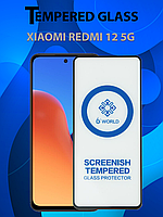 Защитное стекло для Xiaomi Redmi 12 5g , Ксиоми Редми 12 ( Premium Tempered 6D Glass )