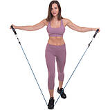 Еспандер багатофункціональний для фітнесу 5 джгутів Resistance Band ET-510, фото 5