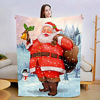 Плед 3D новогодний Санта Клаус 3082_C 13835 80х100 см