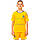Дитяча футбольна форма УКРАЇНА для хлопчиків на зріст 145-155см CO-1006-UKR-13 жовтий, фото 2