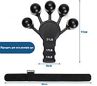 Еспандер для тренування та розвитку пальців рук з трьома рівнями навантаження 29122 н, фото 2