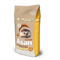 Asan(Асан)Pet Pure-Еконаповнювач із целюлози для карликових кроликів і гризунів,нейтралізатор запаху 42 л
