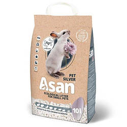 Asan Pet Silver - Еконаповнювач з целюлози для гризунів з колоїдним сріблом, нейтралізатор запаху 10 л
