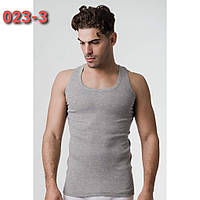 Майка натільна чоловіча Ceylanoglu сіра 100% бавовна рибана розмір S, M, L, XL, 2XL, 3XL