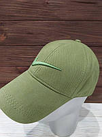 Бейсболка кепка с объемной вышивкой НАЙК 56-58 на металлической застежке, Оливковая
