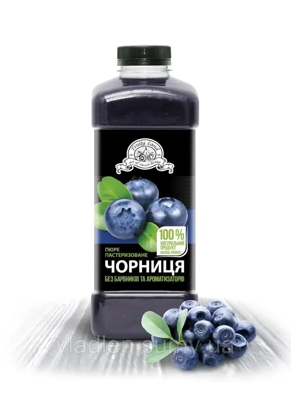 Чорниця пюре Fruity Land пастеризоване,1кг