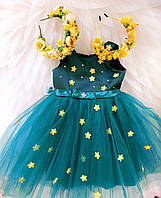 Пышное нарядное платье с цветами