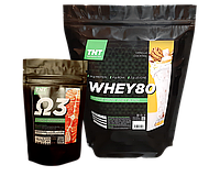 Сила и Рост: Протеин Whey 80 Muscle Grow вкус ванильный коктейль 2 кг TNT Nutrition + Омега 3