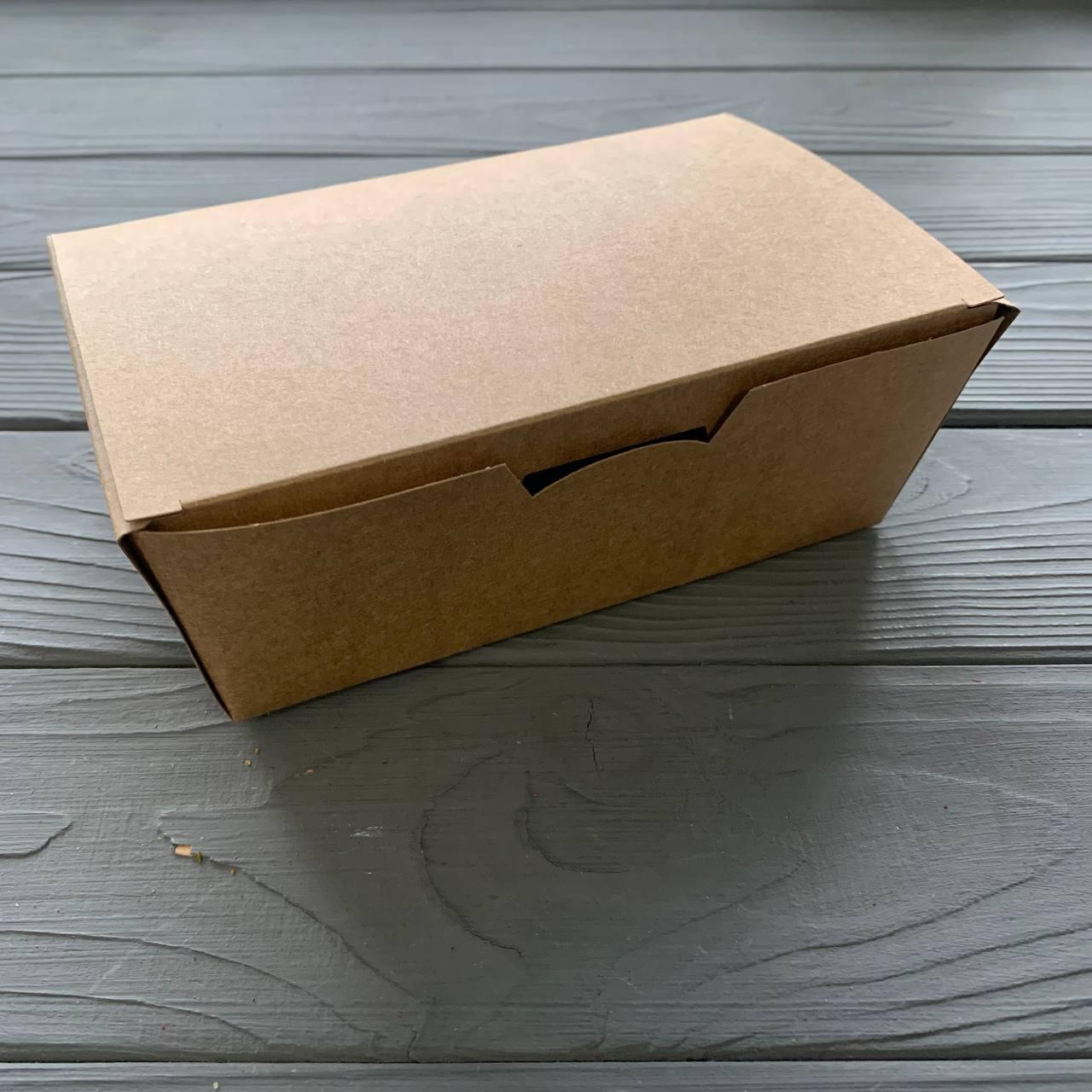 Упаковка паперова велика КРАФТ для суші та снеків 165х105х58 мм (25шт/уп|8уп/ящ), фото 1