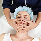 Косметичний набір для вмивання (обруч і напульсники) Блакитний, фото 5