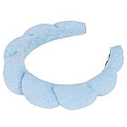 Косметичний набір для вмивання (обруч і напульсники) Блакитний, фото 3