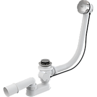 Злив-перелив для ванни Alcaplast A55K-80, автомат комплект метал 80 см, хром