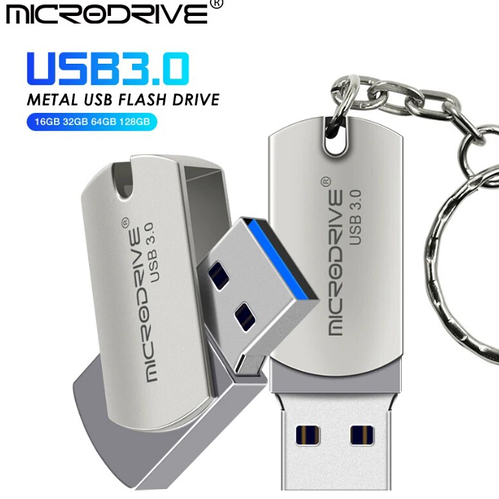 Флешка USB 3.0 128GB металлическая для компьютера 128ГБ Microdrive U1 ...