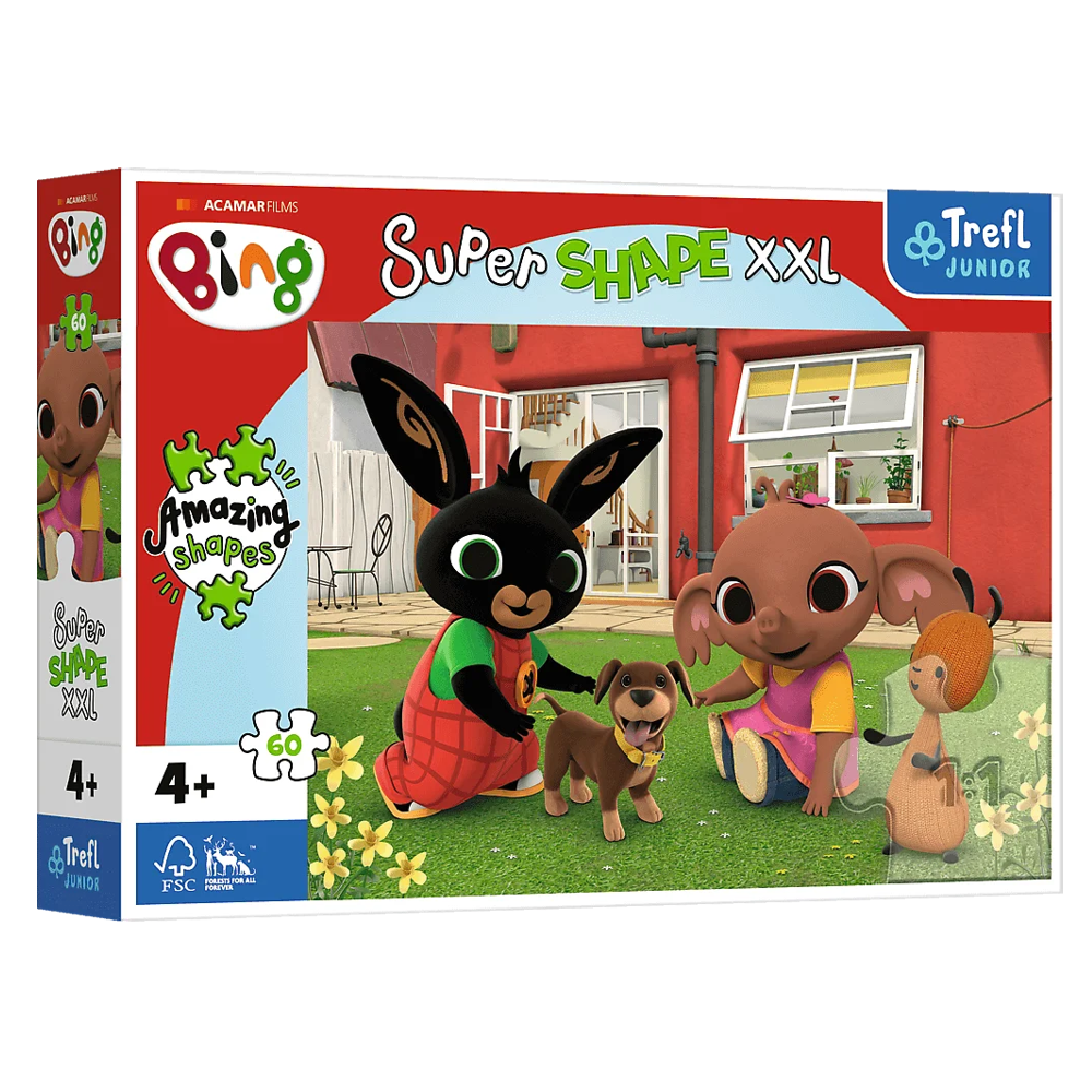 Пазл XXL Супер форми "Гра з собакою. Друзі з дитинства", 60 елементів Trefl (5900511500134)